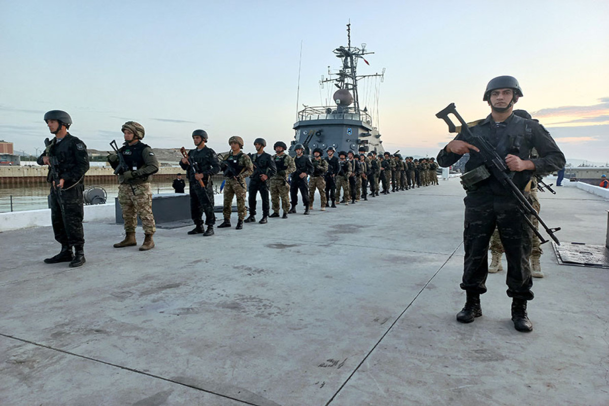 Azerbaijan And Kazakhstan Hold Naval Exercises In Caspian Sea; Iran ...