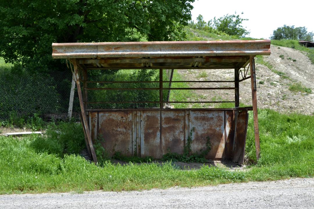 Bus stop in the middle of nowhere, Nagorno-Karabakh. Photo credit: Marut Vanyan/Caucasus Watch