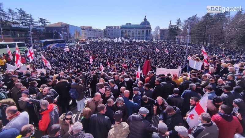 Large protest breaks out in Tbilisi against the construction of the ...