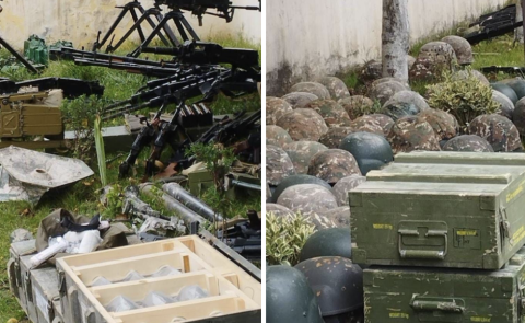De-facto-Streitkräfte in Bergkarabach übergeben Waffen an die aserbaidschanische Seite