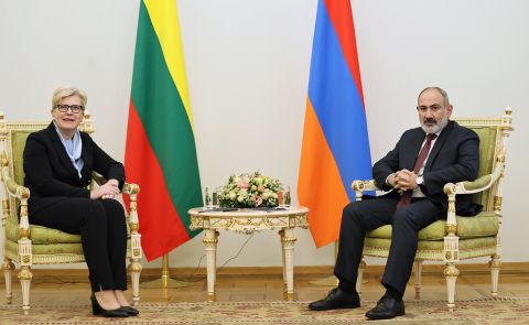 Armenian and Lithuanian Prime Ministers Discuss Karabakh and EU-Armenia Relations in Yerevan