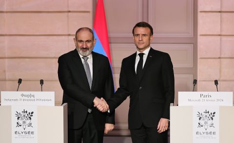 Paschinjan und Macron versprechen, Verteidigung und Demokratie zu stärken