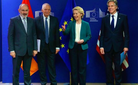 Armenien stärkt seine Beziehungen zu den USA und der EU bei dreiseitigem Treffen in Brüssel