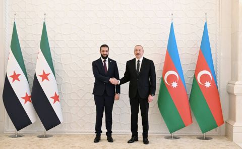 Al-Sharaa's Visit to Azerbaijan: Energy Memorandum, Meeting with Aliyev, Azerbaijani Gas Project for Syria, and Syrian-Israeli Officials' Meeting
