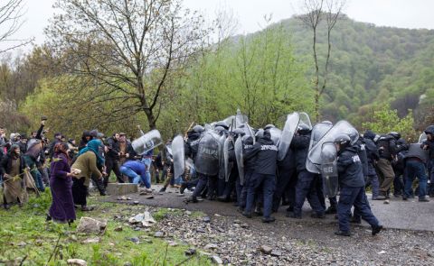 Violent clashes between the police and locals in the Pankisi Gorge in Georgia