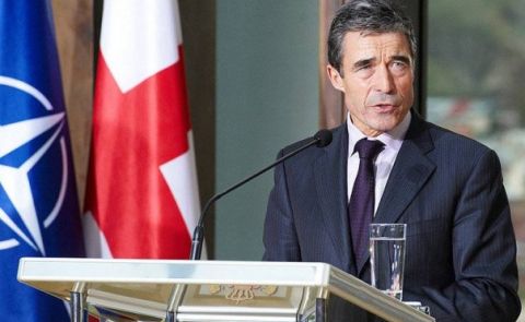 Rasmussen über die mögliche NATO-Mitgliedschaft Georgiens; Pro-russischer Politiker auf internationaler Konferenz unterbrochen
