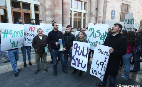 Student protests continue over the proposed education reform bill in Armenia