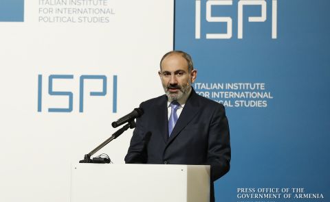 Pashinyan speaks about Nagorno-Karabakh and Armenian identity issues during his visit in Italy; Azerbaijan responds