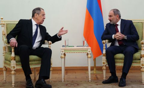 Lavrov meets high Armenian officials in Yerevan and gets reactions from Armenian opposition and Azerbaijan