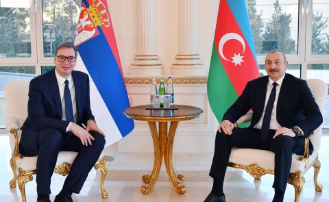Azerbaijan and Serbian Presidents Meet in Baku