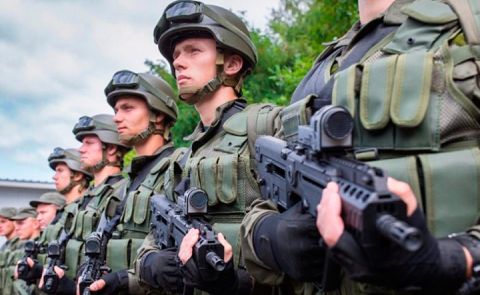 Übungen der russischen Nationalgarde in Tschetschenien